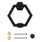 National Hardware National Hardware Powell 4 in. L Matte Black Die Cast Zinc Door Knocker N336-706 - alternate 4